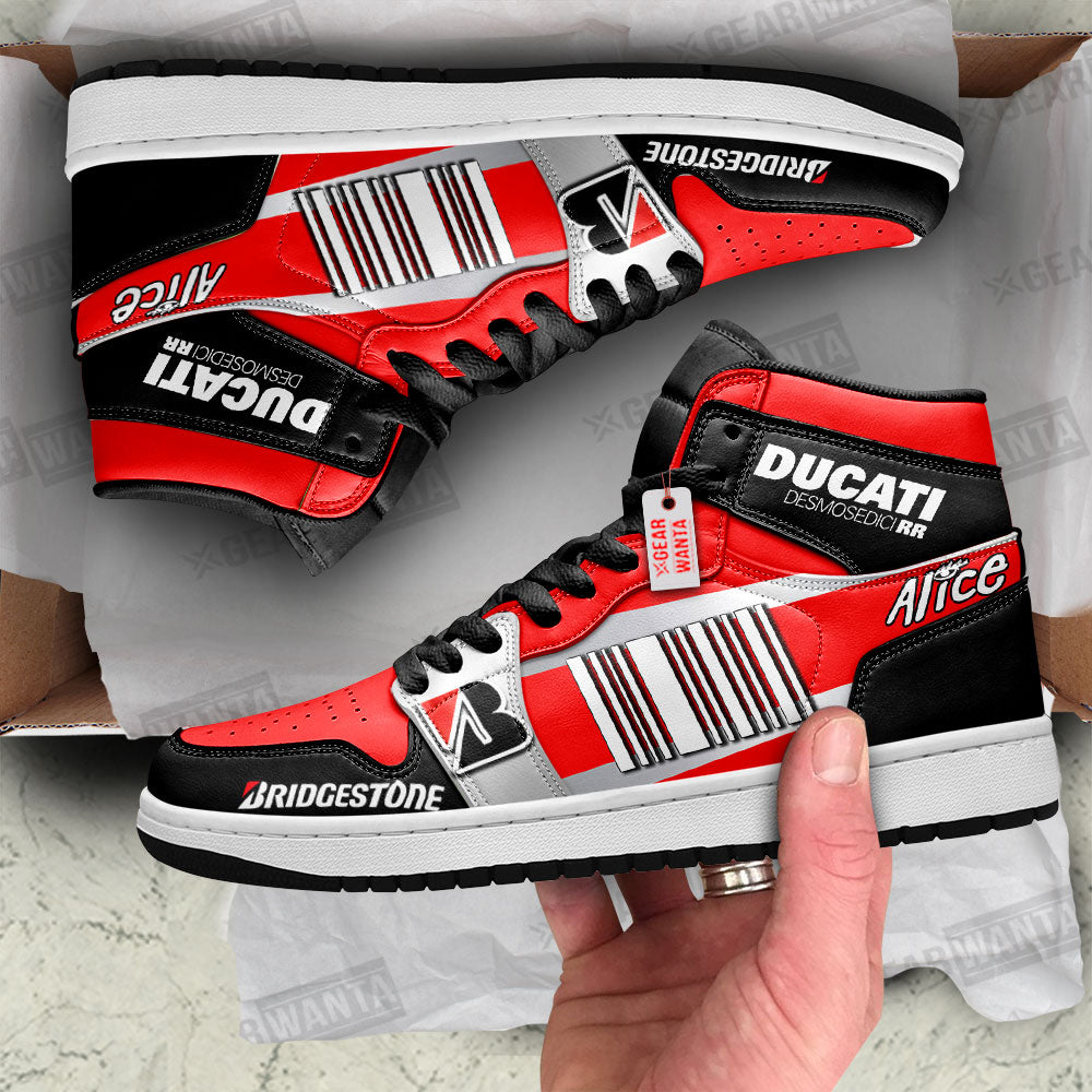 Ducati Desmosedici GP7 Moto Custom J1 Shoes Custom Sneakers For Fans TT07-Gear Wanta