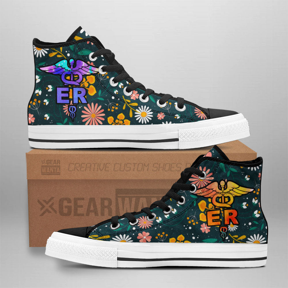 ER Nurse High Top Shoes Custom-Gear Wanta