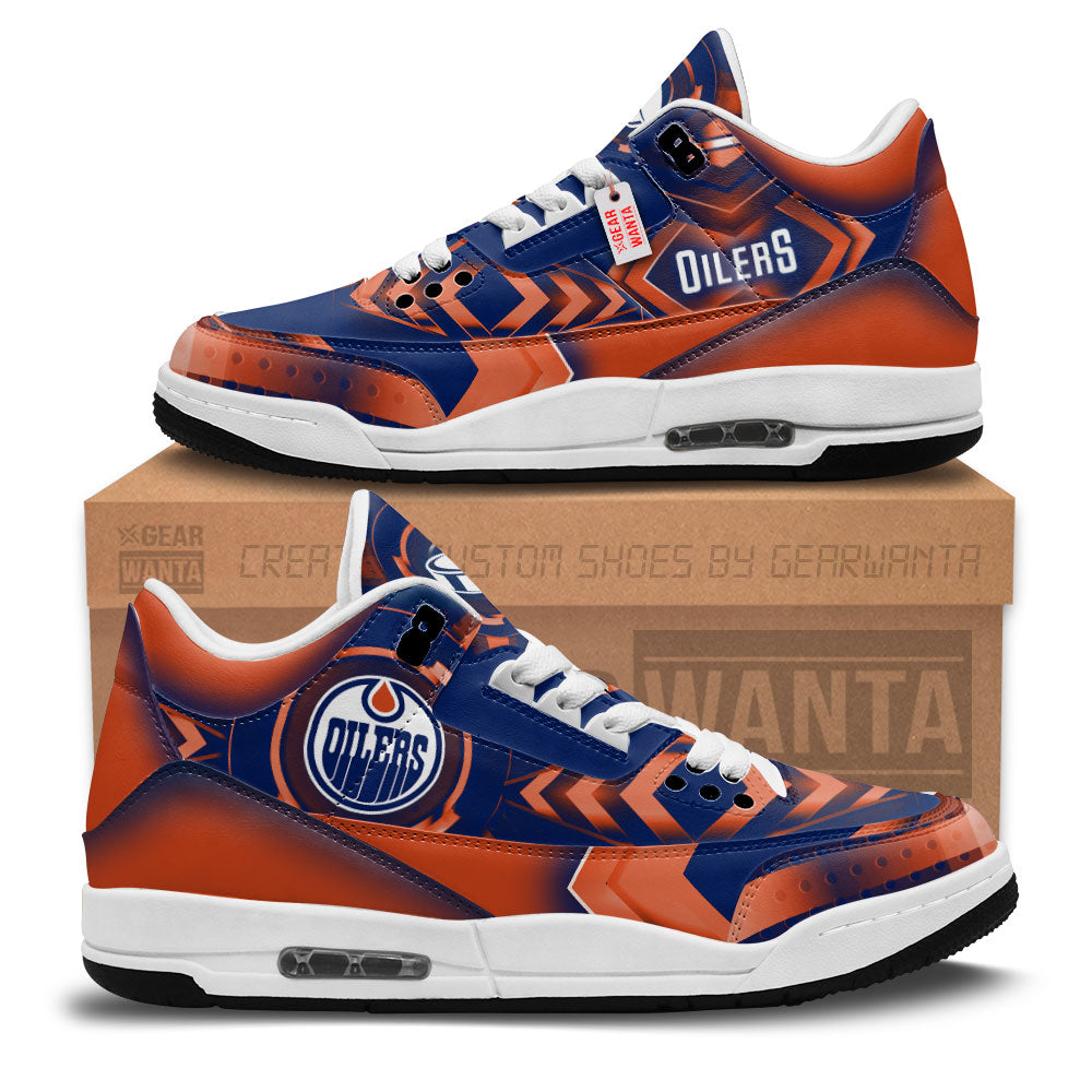 Edmonson Oilers J3 Sneakers Custom Shoes-Gear Wanta