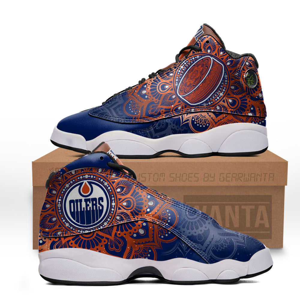 Edmonton Oilers J13 Sneakers Custom Shoes-Gear Wanta