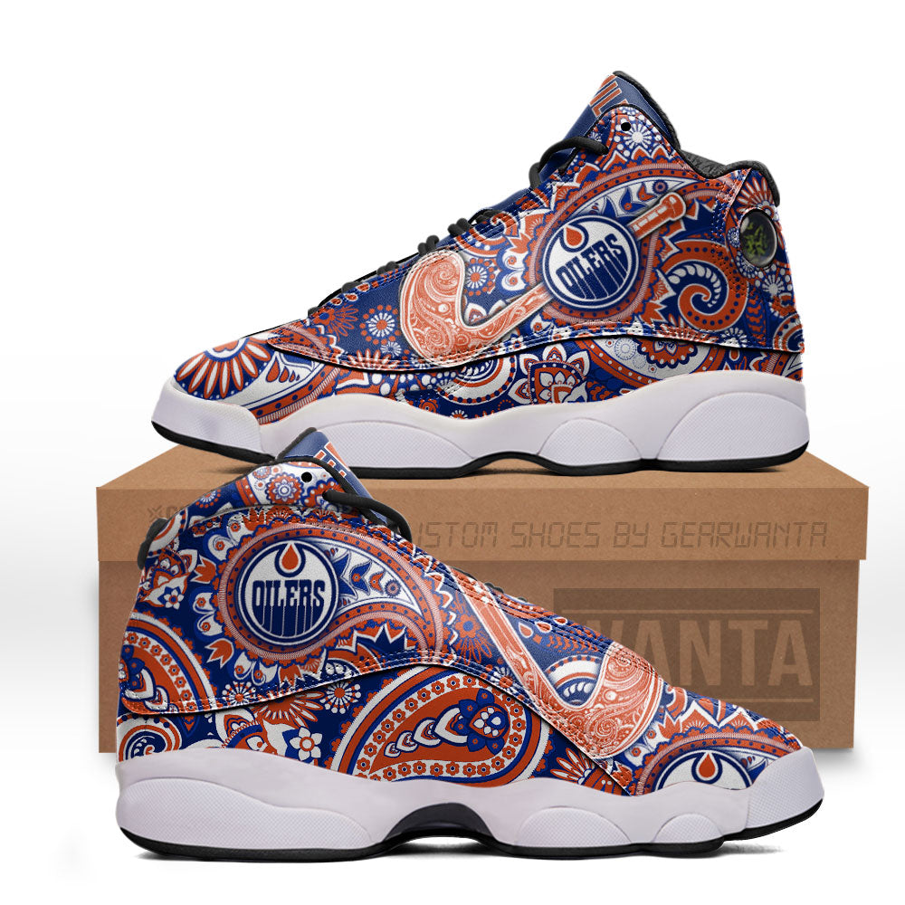 Edmonton Oilers J13 Sneakers Custom Shoes-Gear Wanta