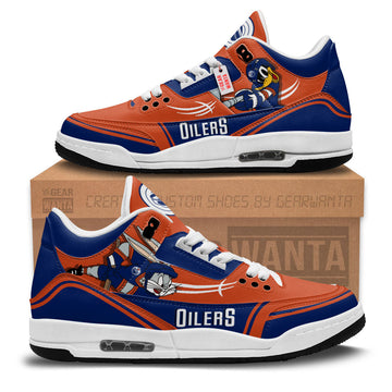 Edmonton Oilers J3 Sneakers Custom Shoes-Gear Wanta