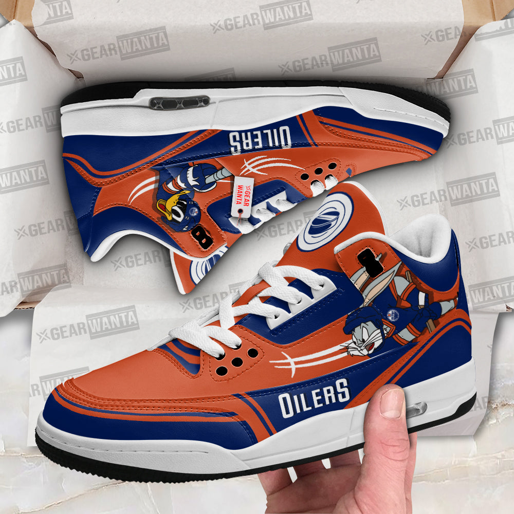 Edmonton Oilers J3 Sneakers Custom Shoes-Gear Wanta