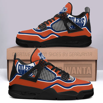 Edmonton Oilers Aj4 Sneakers Custom Shoes-Gear Wanta