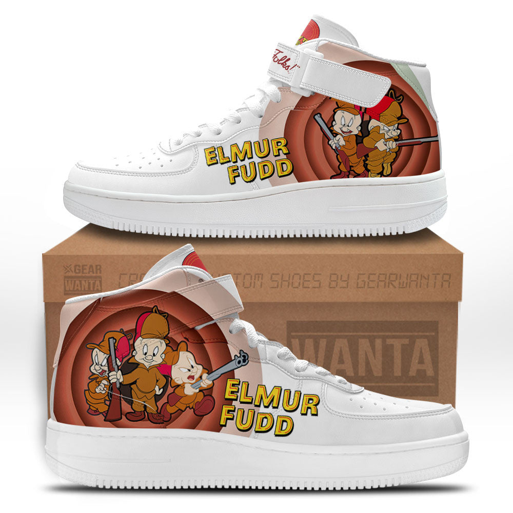 Elmer Fudd Air Mid Shoes Custom Looney Tunes Sneakers-Gear Wanta