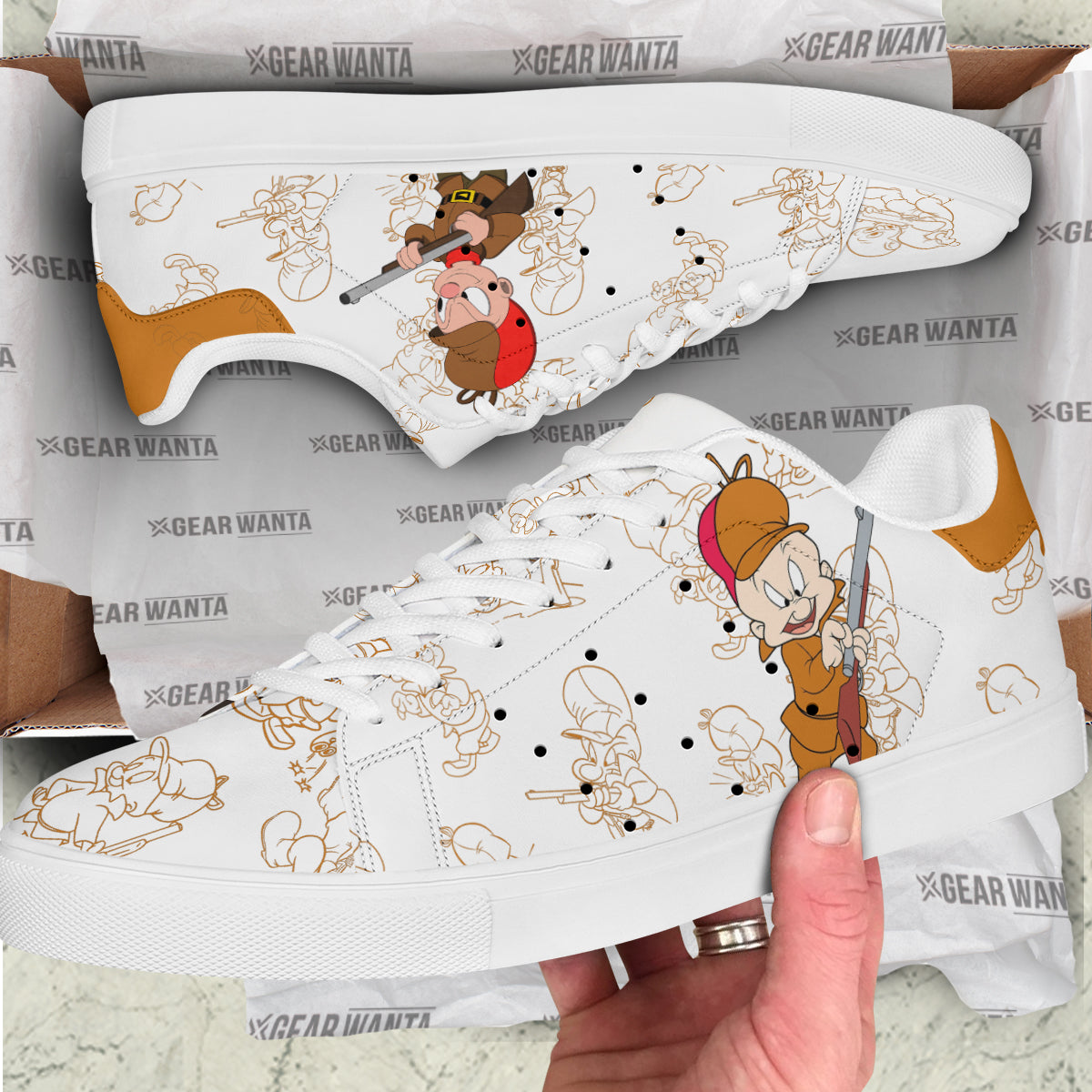 Elmer Fudd Stan Shoes Custom Looney Tunes Fans-Gear Wanta