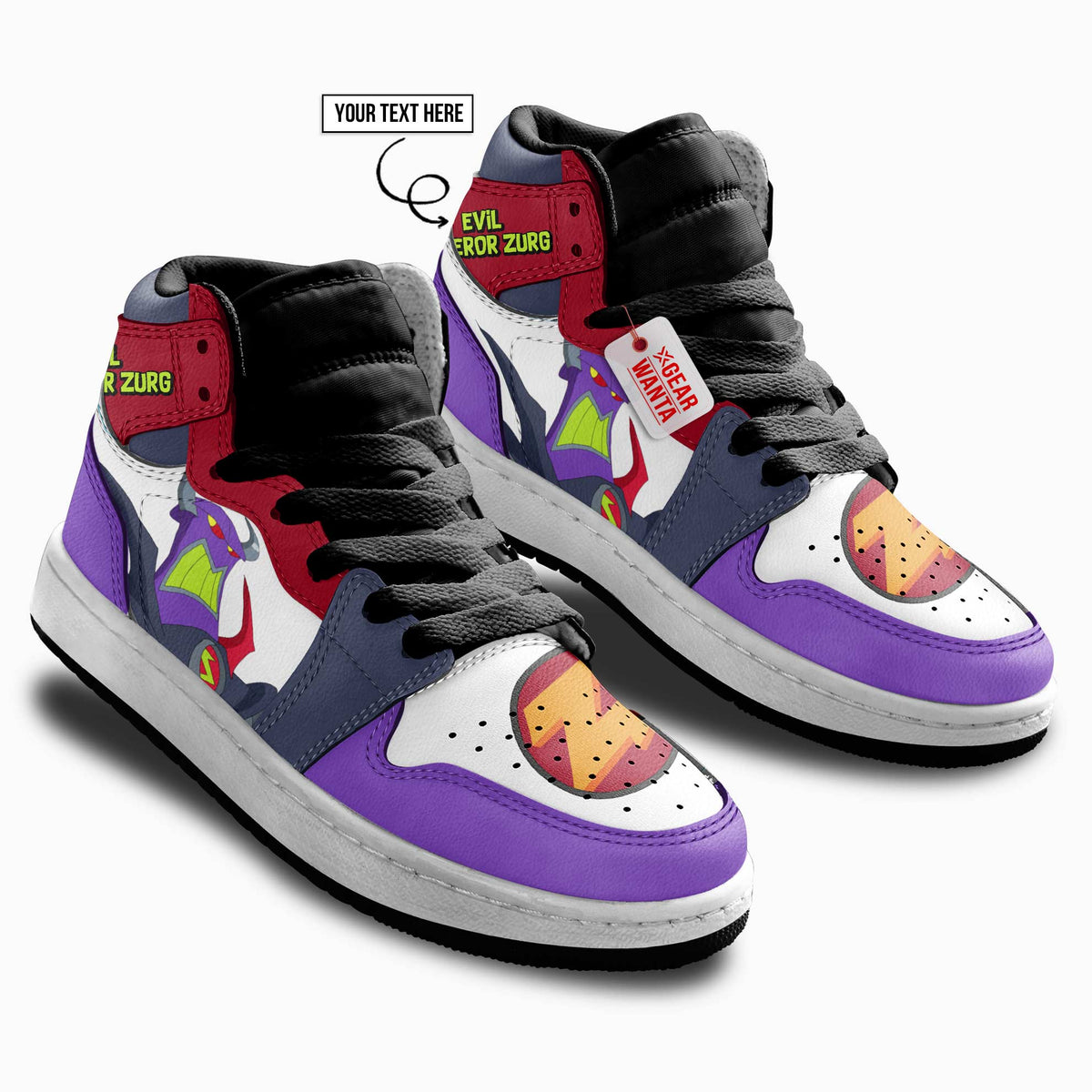 Evil Emperor Zurg Kid J1s Sneakers Personalized Cartoon Collection - Gearwanta.com