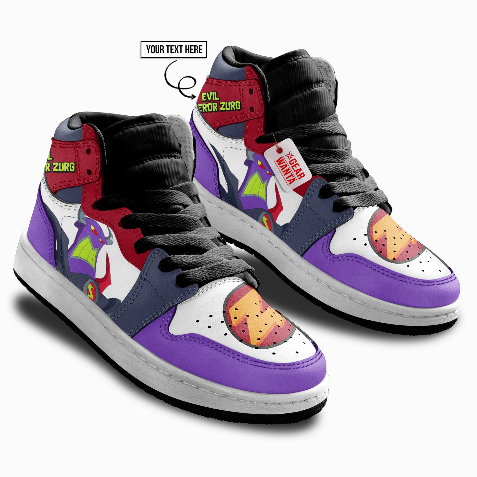 Evil Emperor Zurg Kid J1s Sneakers Personalized Cartoon Collection - Gearwanta.com