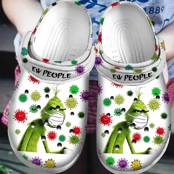 Ew People The Grinch Christmas Clog Shoes-gearwanta.com