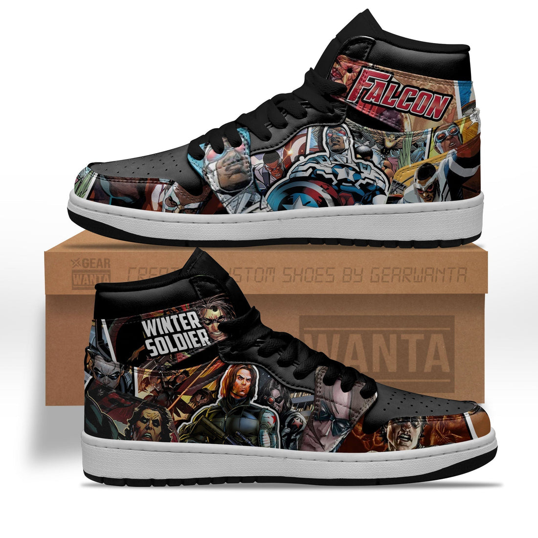Falcon and Winter Soldier J1 Sneakers Custom Shoes-Gear Wanta