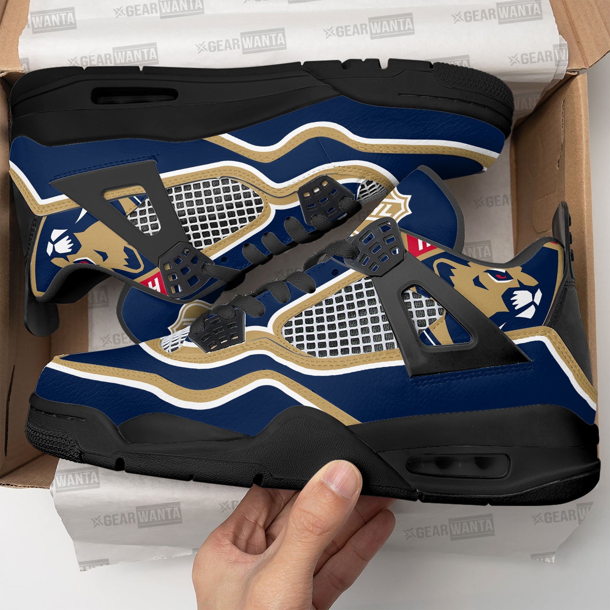 Florida Panthers Aj4 Sneakers Custom Shoes-Gear Wanta