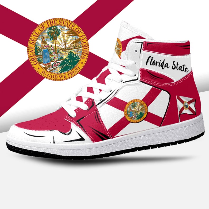 Florida State Flag JD1 High Top Shoes 