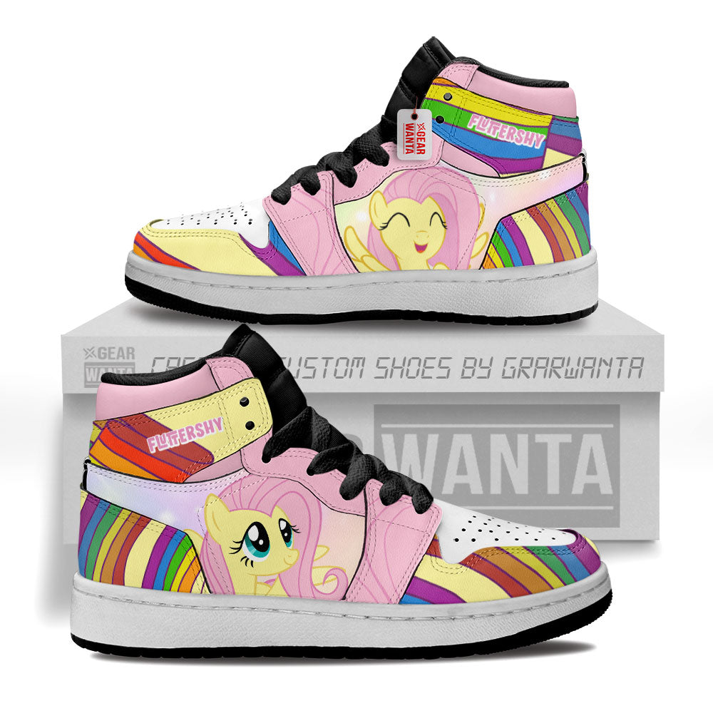 Fluttershy Kid J1s Sneakers Personalized Cartoon Collection - Gearwanta.com