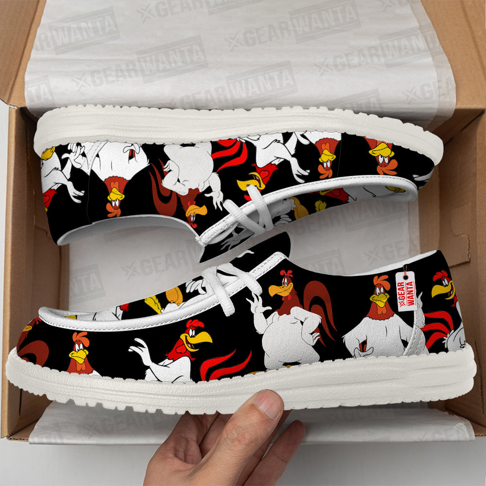 Foghorn Leghorn Looney Tunes Canvas Loafer Shoes Vanlentine's Gifts Idea-gearwanta.com
