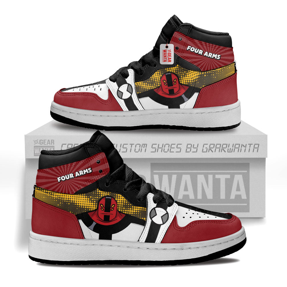 Four Arms Kid J1s Sneakers Cartoon Collection - Gearwanta.com