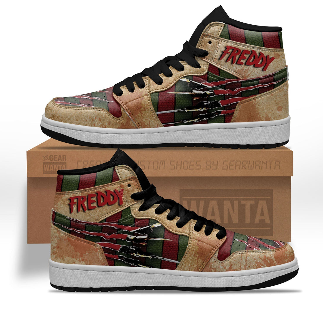 Freddy Krueger J1s Sneakers For A Nightmare on Elm Street Fans-Gear Wanta