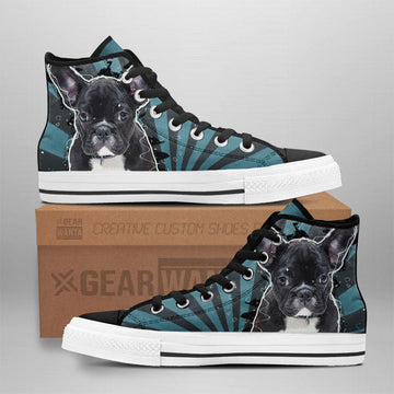 French Bulldog High Top Shoes Custom-Gear Wanta