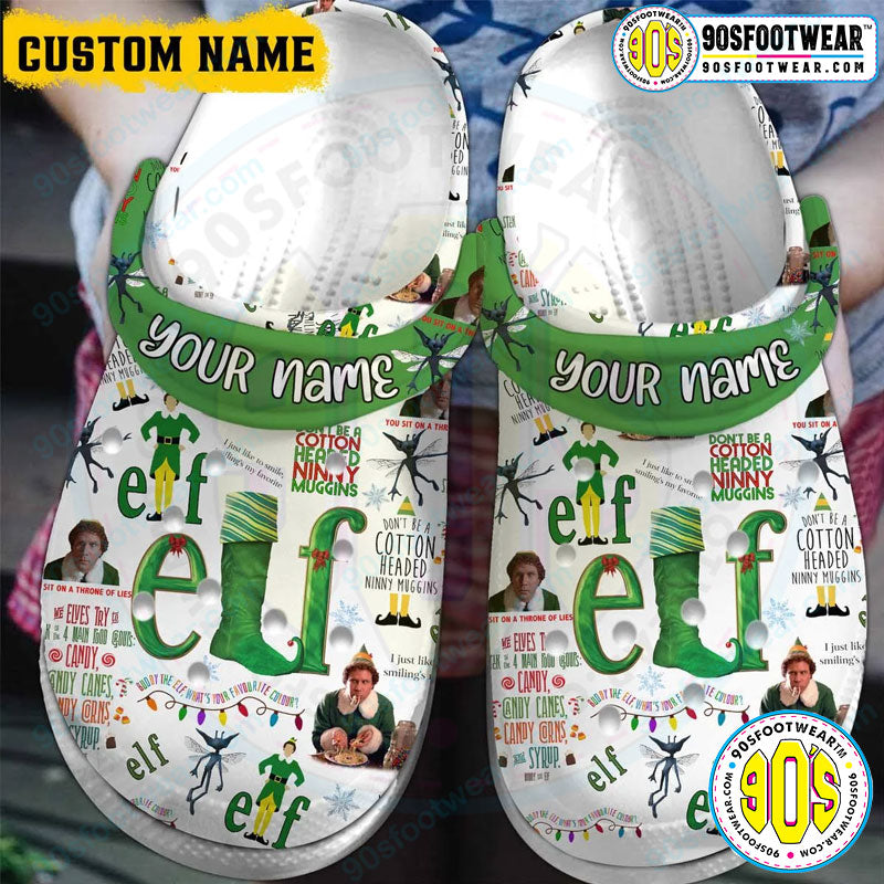 Elf Personalized Funny Elf Movie Custom Clog Shoes-gearwanta.com