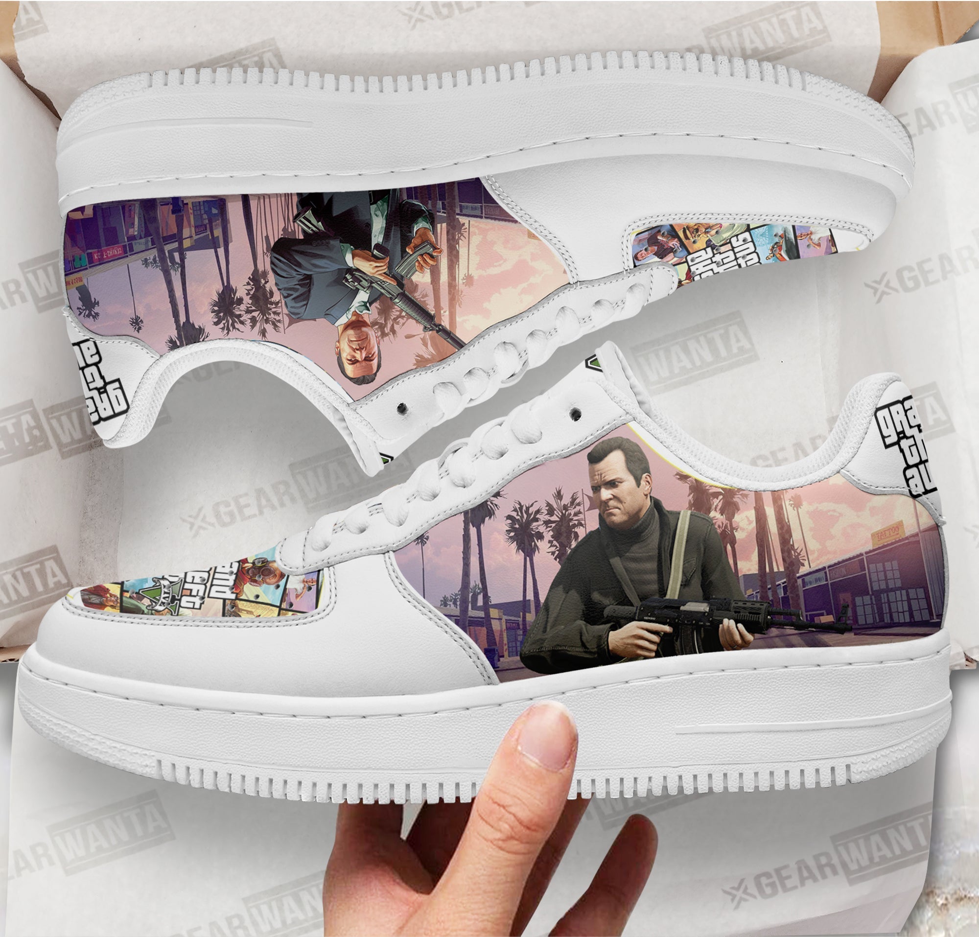 GTA Michael De Santa Air Sneakers Custom Video Game Shoes-Gear Wanta