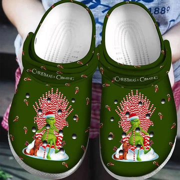 Christmas Is Coming Grinch Clog Shoes-gearwanta.com