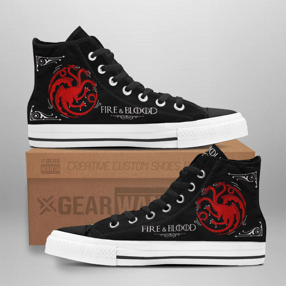 Targaryen 2 Game Of Thrones High Top Shoes Custom For Fans-Gear Wanta