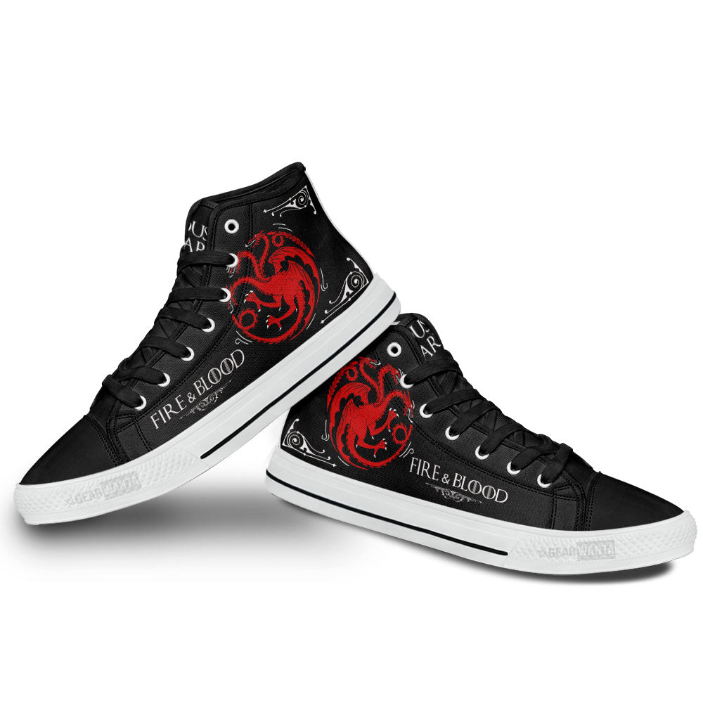 Targaryen 2 Game Of Thrones High Top Shoes Custom For Fans-Gear Wanta