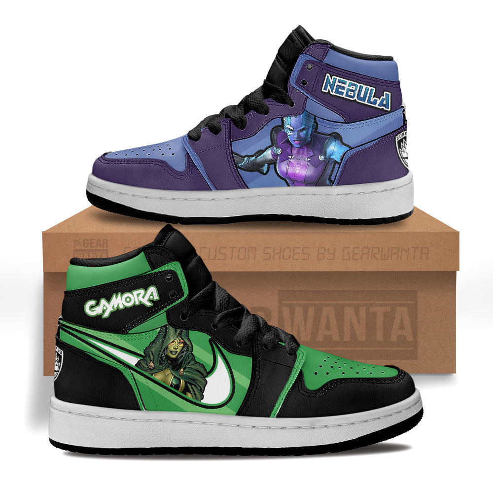 Gamora vs Nebula Kid Sneakers Custom-Gear Wanta