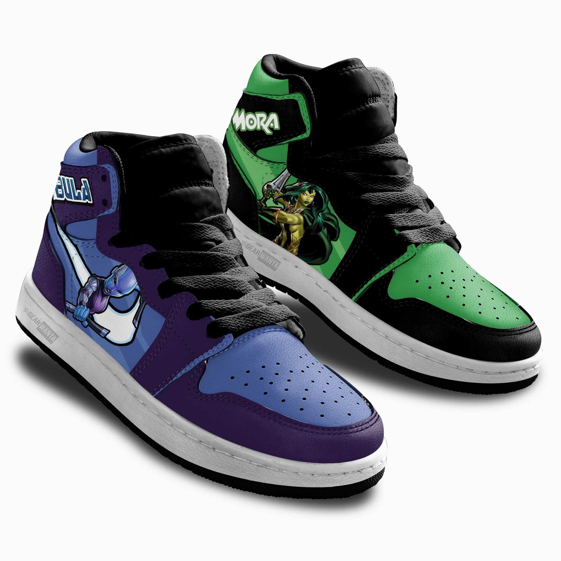 Gamora vs Nebula Kid Sneakers Custom-Gear Wanta