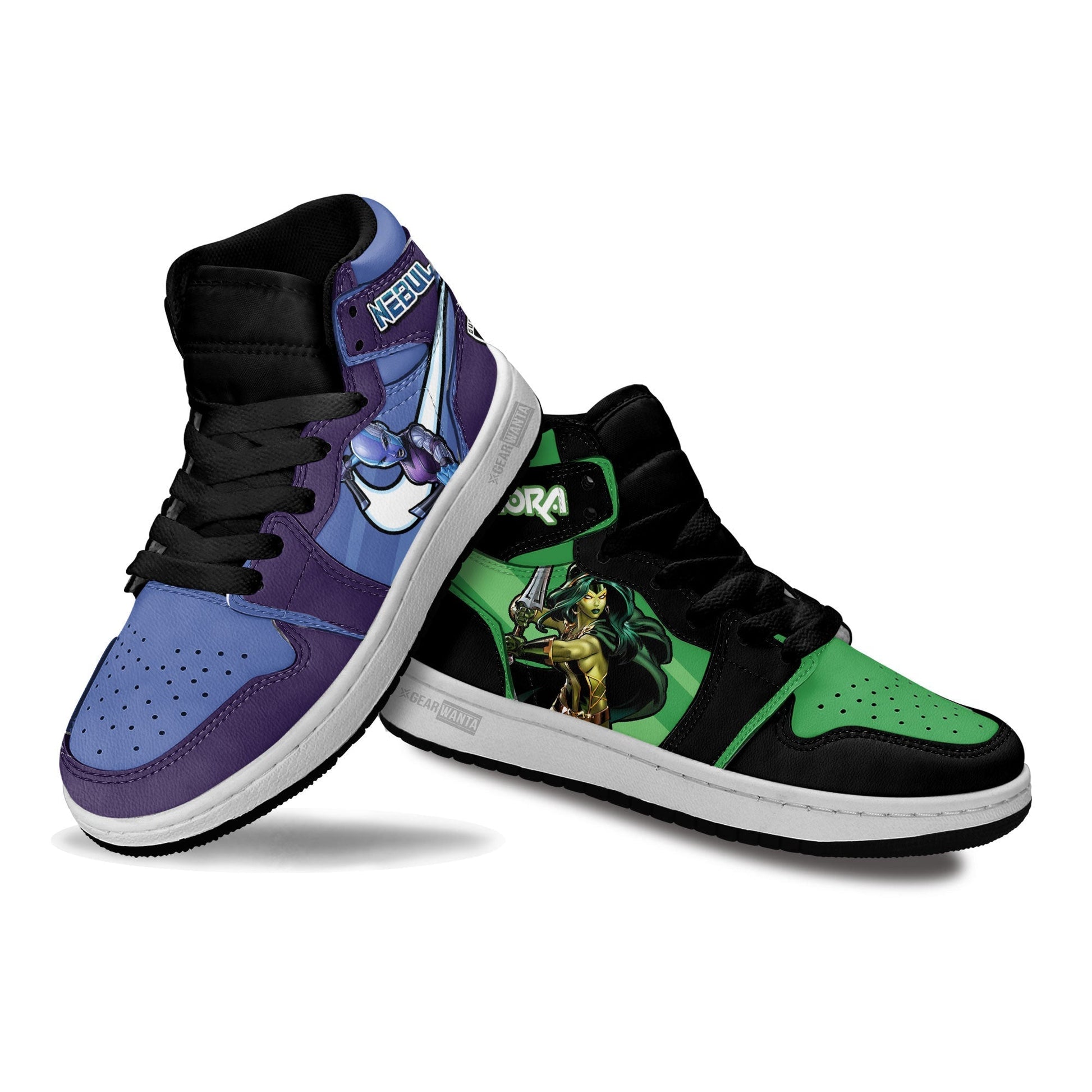 Gamora vs Nebula Kid Sneakers Custom-Gear Wanta