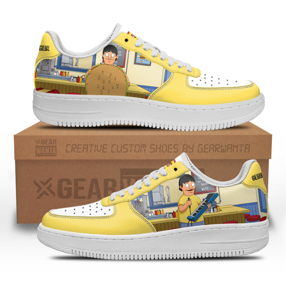 Gene Belcher Bob's Burger Custom Air Sneakers QD12-Gear Wanta