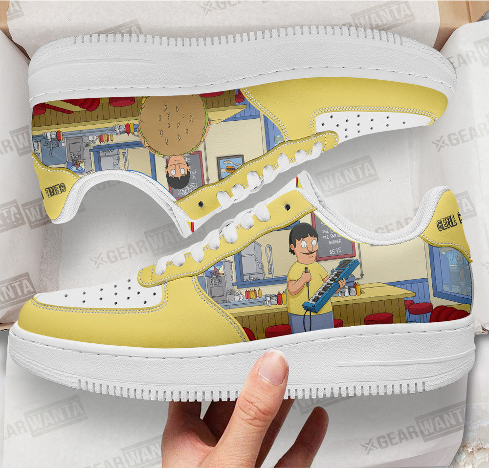 Gene Belcher Bob's Burger Custom Air Sneakers QD12-Gear Wanta