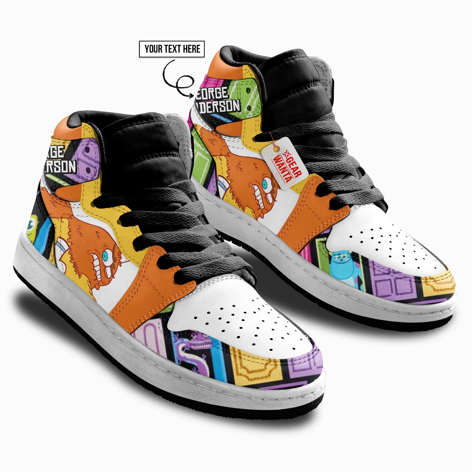 George Sanderson Kid J1s Sneakers Cartoon Collection - Gearwanta.com