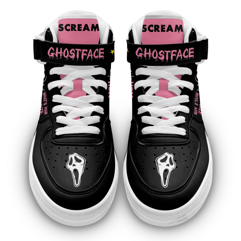 Ghostface Shoes Custom Air Mid Sneakers Horror Fans Perfect Gift For Fan-Gear Wanta