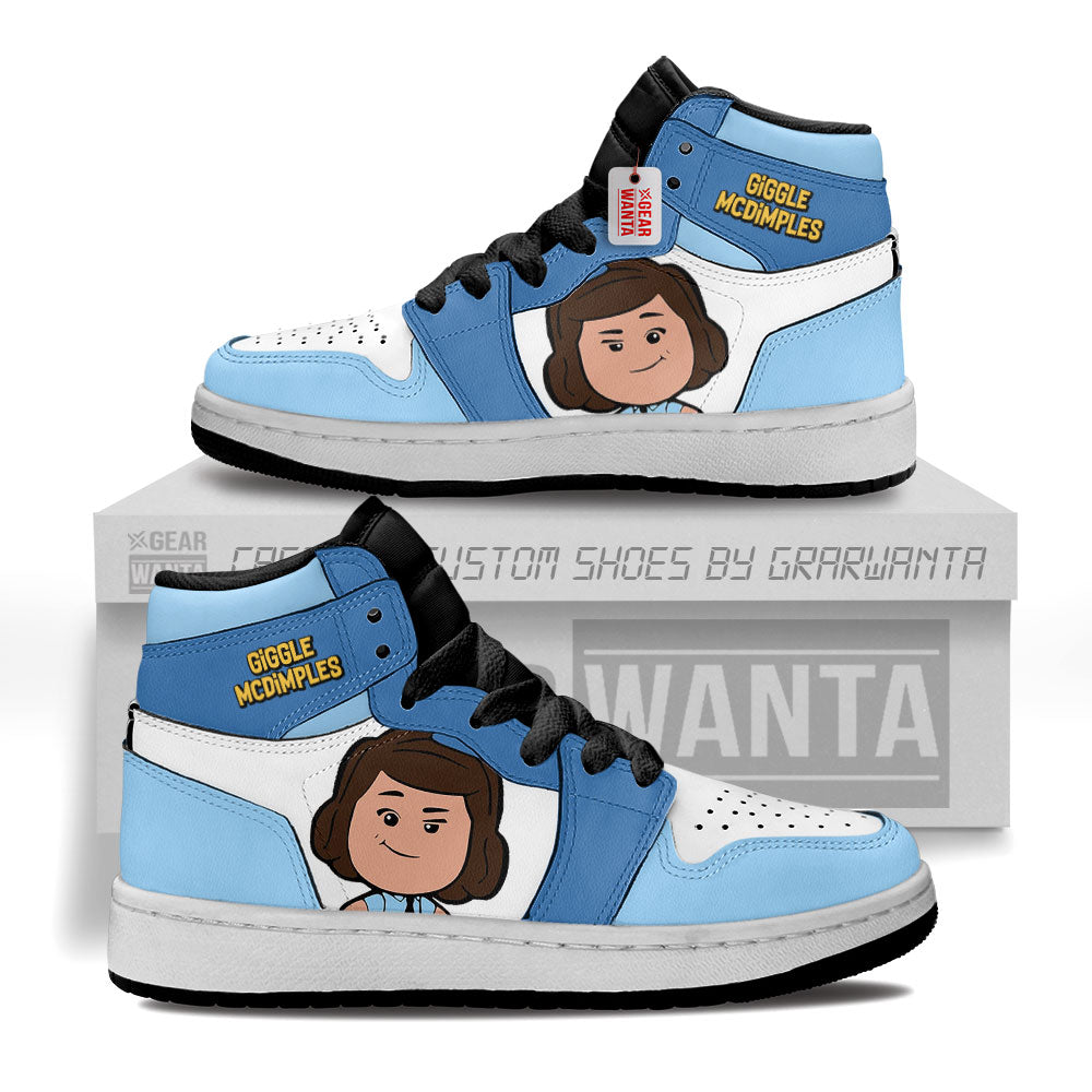 Giggle McDimples Kid J1s Sneakers Personalized Cartoon Collection - Gearwanta.com