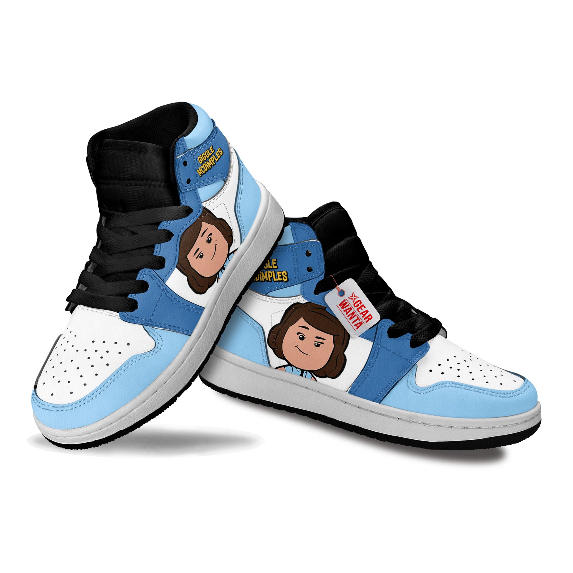 Giggle McDimples Kid J1s Sneakers Personalized Cartoon Collection - Gearwanta.com