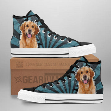 Golden Retriever High Top Shoes Custom-Gear Wanta