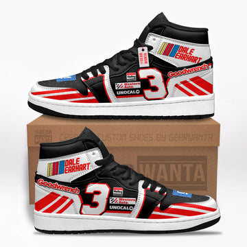 Goodwrench Earnhardt J1 Shoes Custom #3 Cars Race Sneakers-Gear Wanta