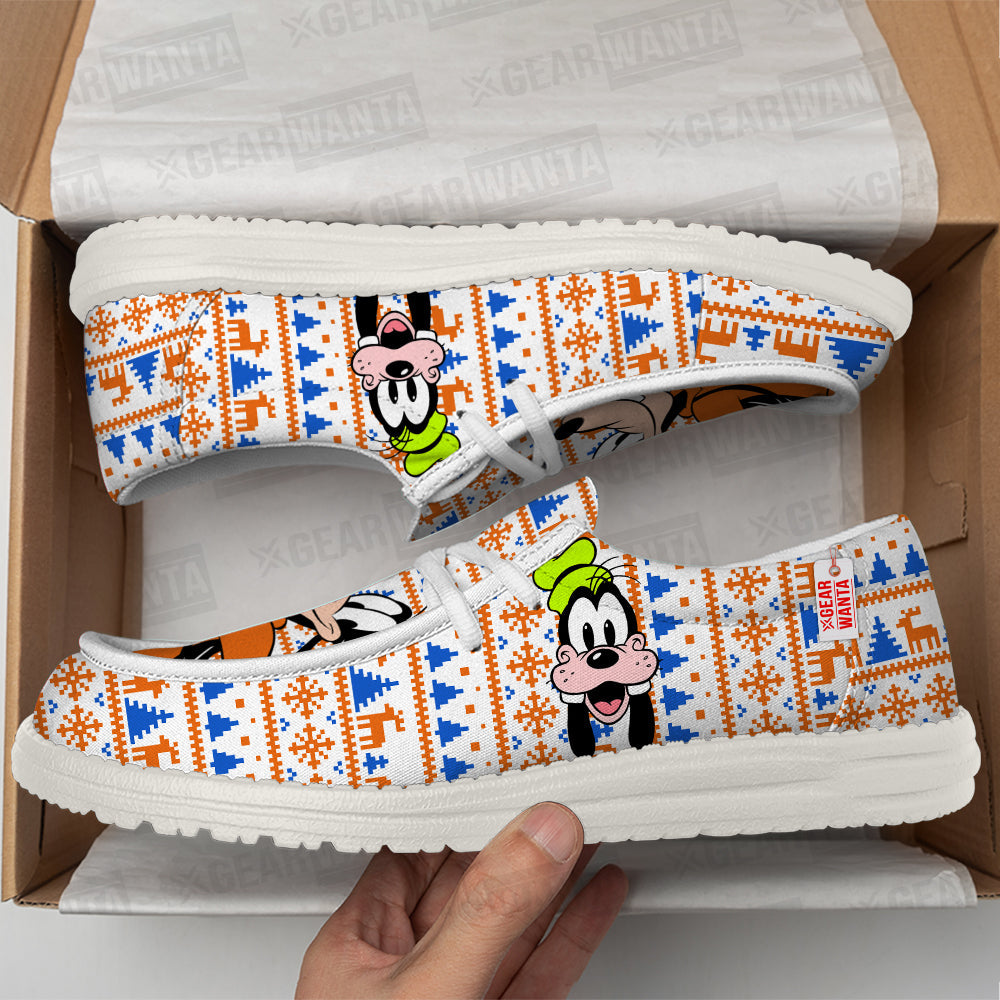 Goofy Christmas Ugly Canvas Loafer Shoes-gearwanta.com