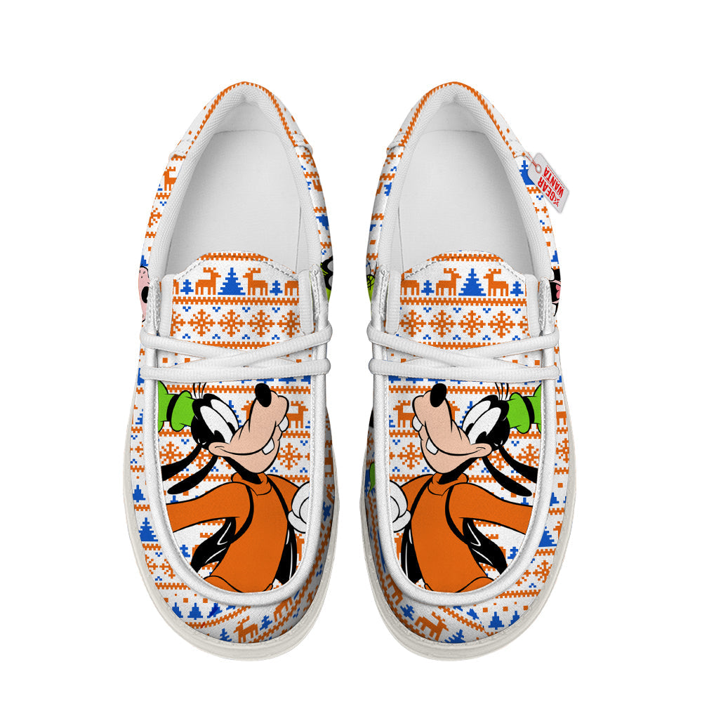 Goofy Christmas Ugly Canvas Loafer Shoes-gearwanta.com