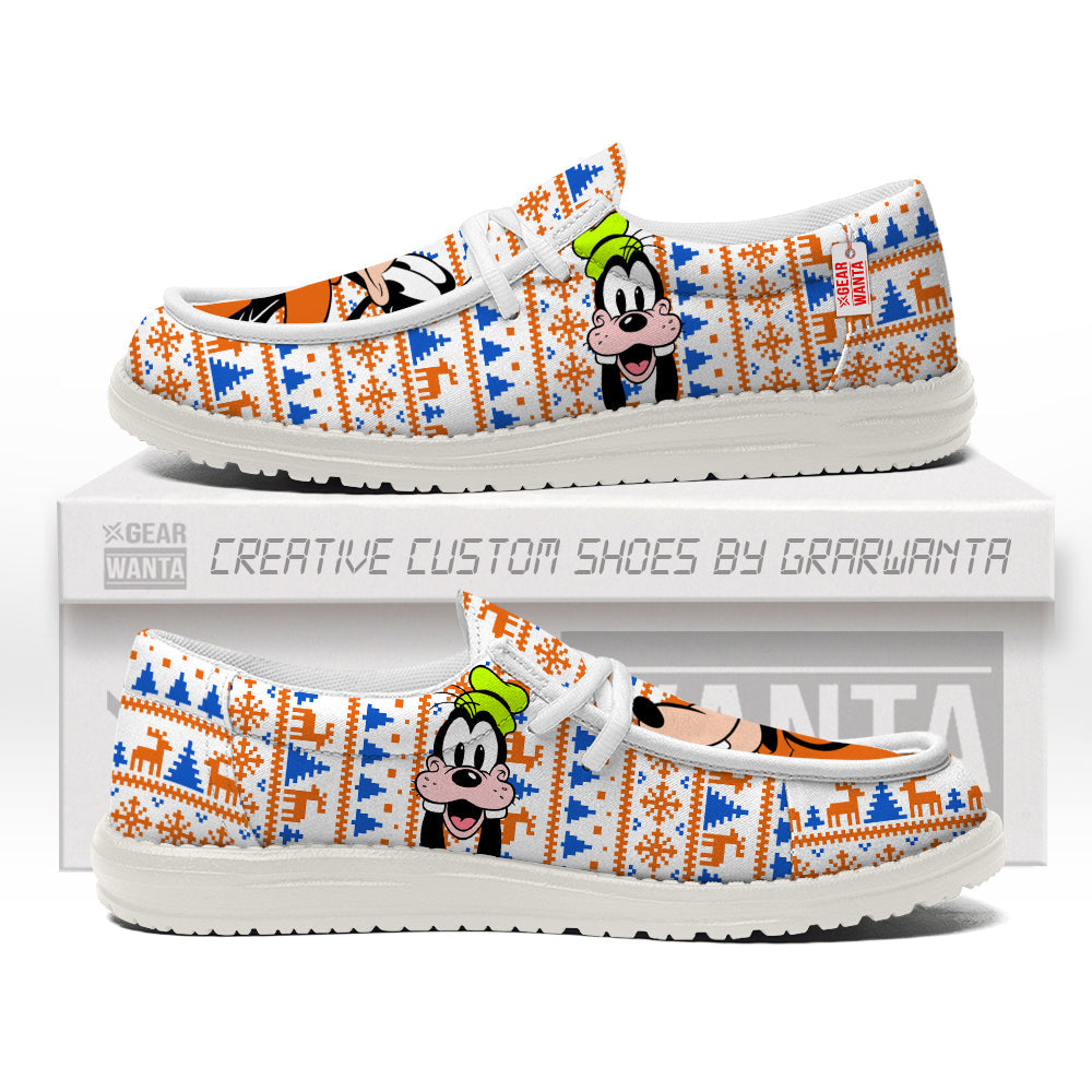 Goofy Christmas Ugly Canvas Loafer Shoes-gearwanta.com