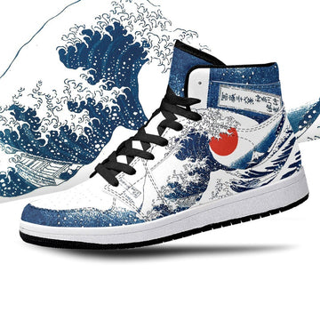 Great Wave Off Kanagawa JD1 High Top Shoes 