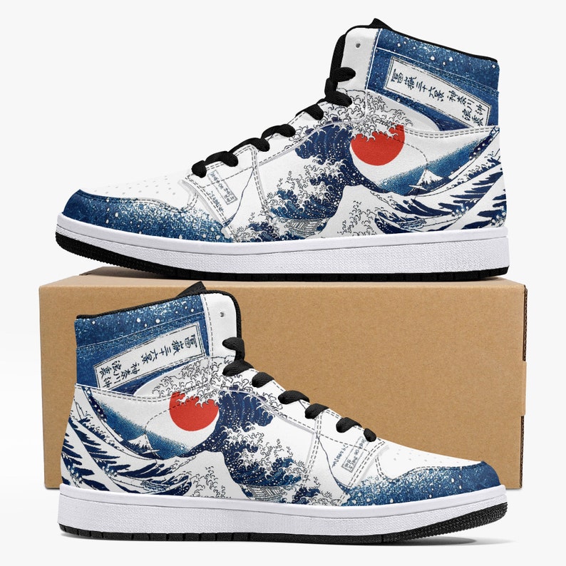 Great Wave Off Kanagawa JD1 High Top Shoes 