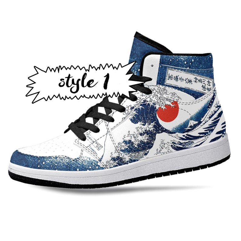 Great Wave Off Kanagawa JD1 High Top Shoes 