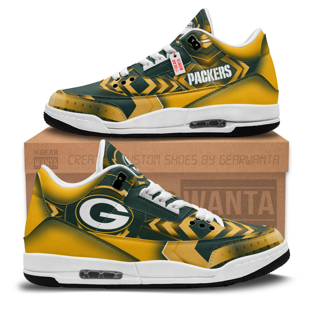 Green Bay Packers J3 Sneakers Custom Shoes-Gear Wanta