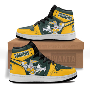 Green Bay Packers Kid Sneakers Custom-Gear Wanta