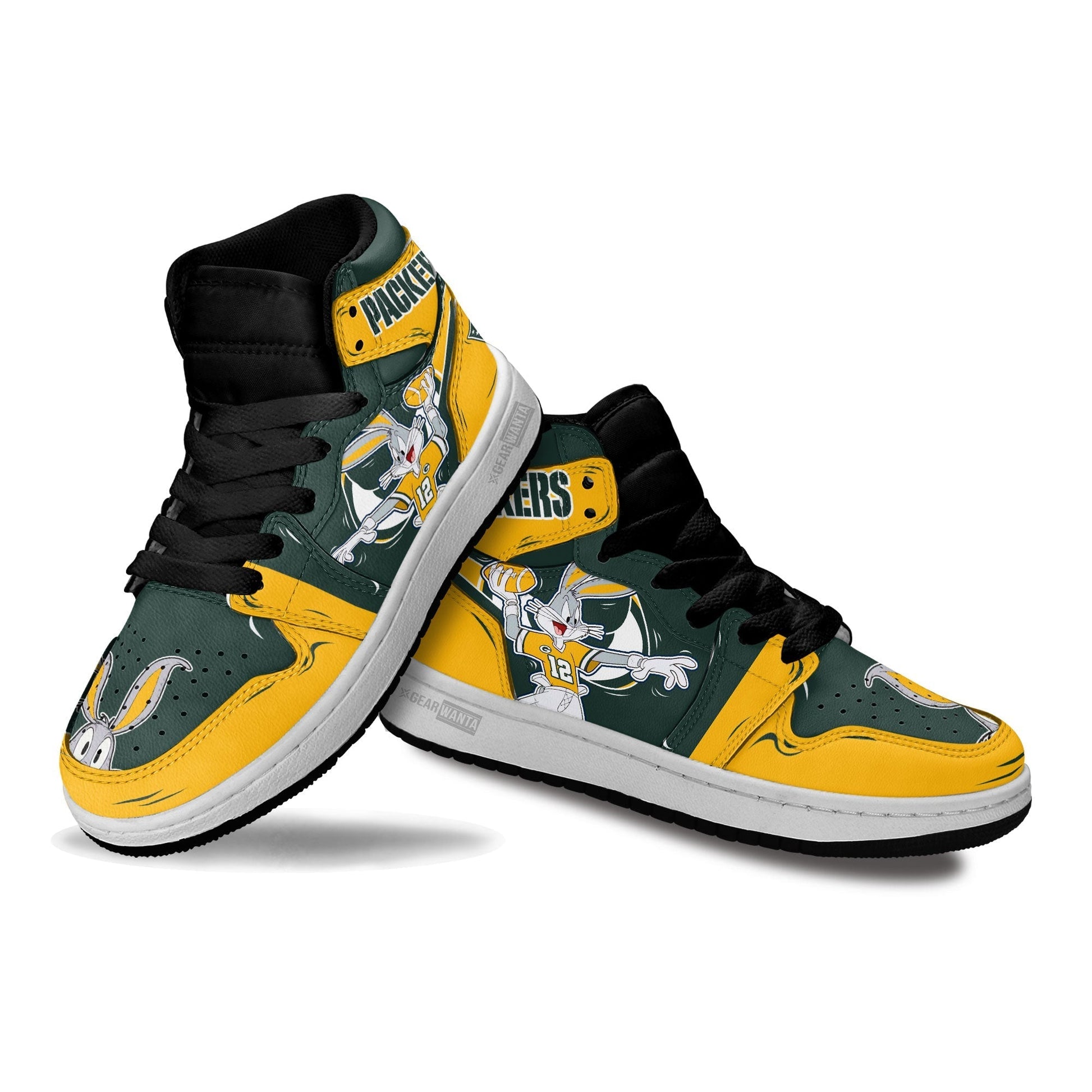 Green Bay Packers Kid Sneakers Custom-Gear Wanta