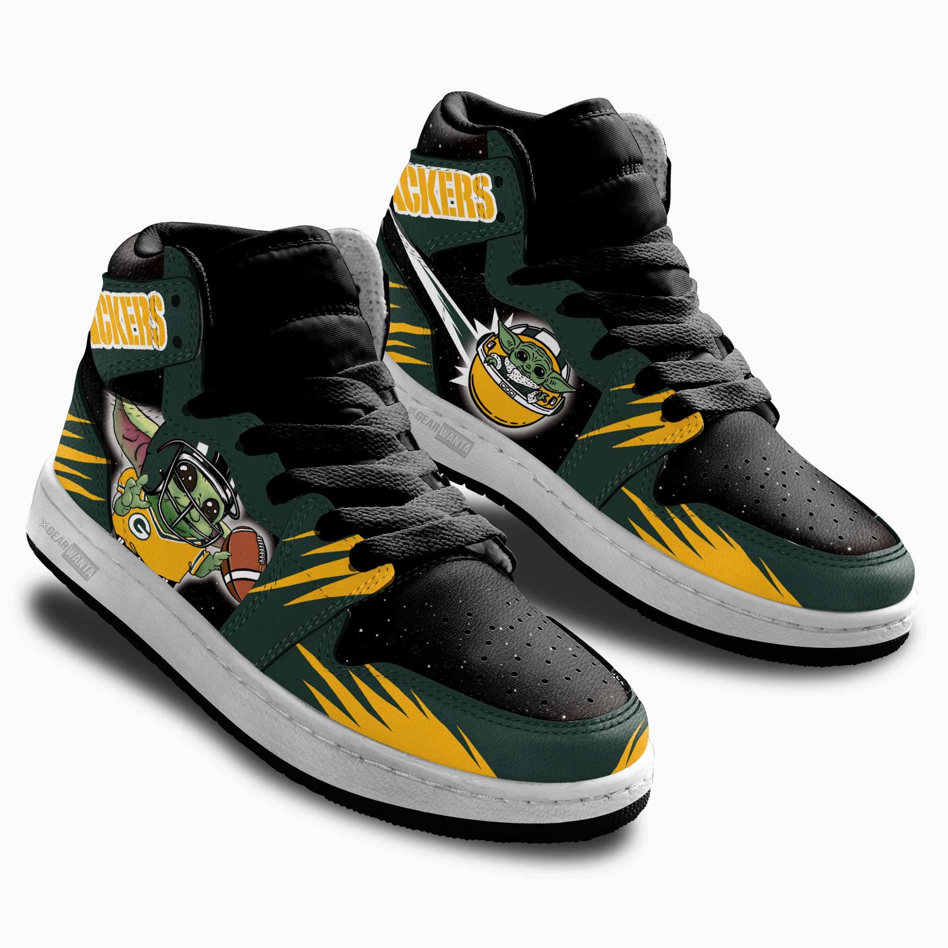 Green Bay Packers Kid Sneakers Custom For Kids-Gear Wanta