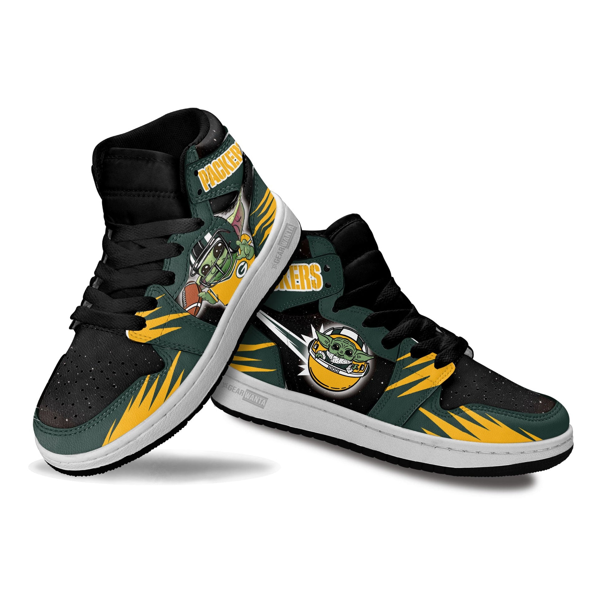 Green Bay Packers Kid Sneakers Custom For Kids-Gear Wanta