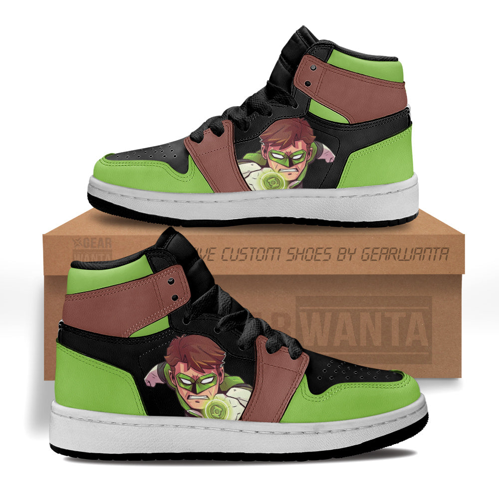 Green Latern Superhero Kid Sneakers Custom-Gear Wanta