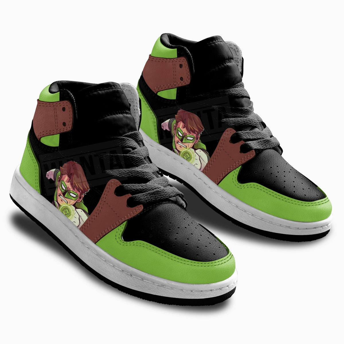 Green Latern Superhero Kid Sneakers Custom-Gear Wanta